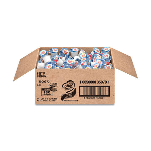 Liquid Coffee Creamer, French Vanilla, 0.38 Oz Mini Cups, 180-carton