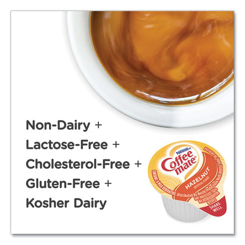 Liquid Coffee Creamer, Hazelnut, 0.38 Oz Mini Cups, 180-carton