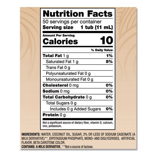 Liquid Coffee Creamer, Original, 0.38 Oz Mini Cups, 50-box, 4 Boxes-carton, 200 Total-carton