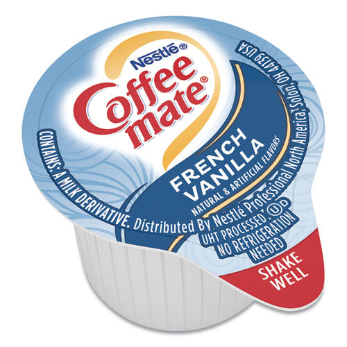 Liquid Coffee Creamer, French Vanilla, 0.38 Oz Mini Cups, 50-box, 4 Boxes-carton, 200 Total-carton
