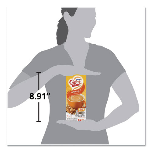 Liquid Coffee Creamer, Hazelnut, 0.38 Oz Mini Cups, 50-box