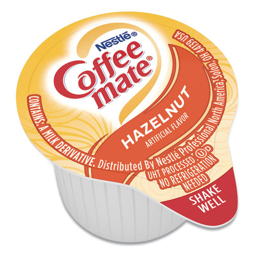 Liquid Coffee Creamer, Hazelnut, 0.38 Oz Mini Cups, 50-box, 4 Boxes-carton, 200 Total-carton