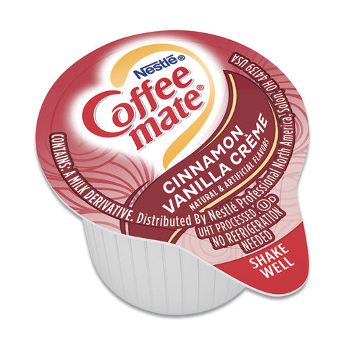 Liquid Coffee Creamer, Cinnamon Vanilla, 0.38 Oz Mini Cups, 50-box, 4 Boxes-carton, 200 Total-carton