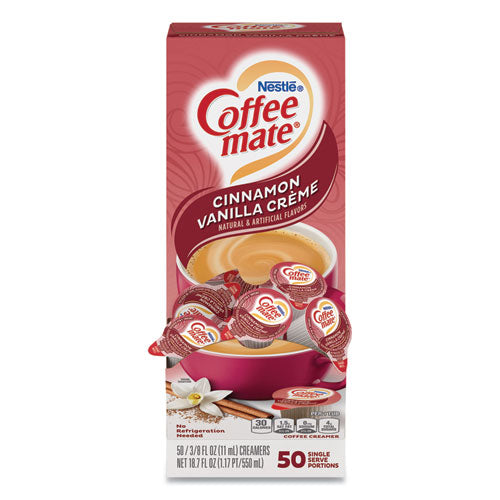 Liquid Coffee Creamer, Cinnamon Vanilla, 0.38 Oz Mini Cups, 50-box, 4 Boxes-carton, 200 Total-carton