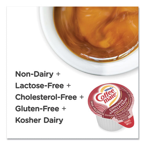 Liquid Coffee Creamer, Cinnamon Vanilla, 0.38 Oz Mini Cups, 50-box, 4 Boxes-carton, 200 Total-carton