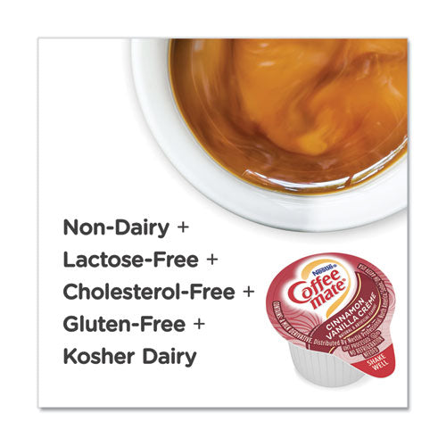 Liquid Coffee Creamer, Cinnamon Vanilla, 0.38 Oz Mini Cups, 50-box