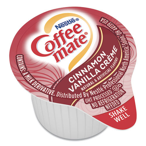 Liquid Coffee Creamer, Cinnamon Vanilla, 0.38 Oz Mini Cups, 50-box