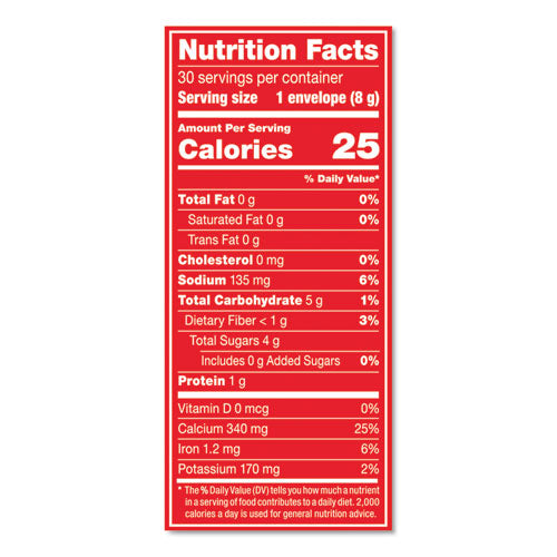 No-sugar-added Hot Cocoa Mix Envelopes, Rich Chocolate, 0.28 Oz Packet, 30-box