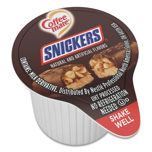 Liquid Coffee Creamer, Snickers, 0.38 Oz Mini Cups, 200 Cups-carton