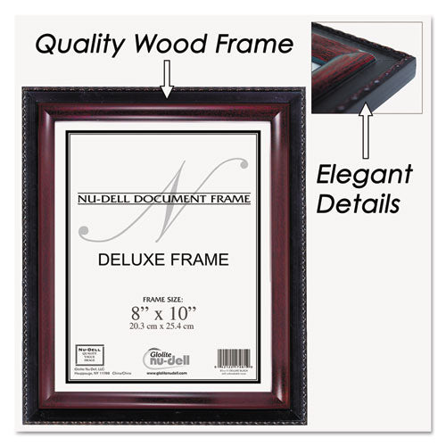 Executive Document Frame, Plastic, 8 X 10, Black-mahogany