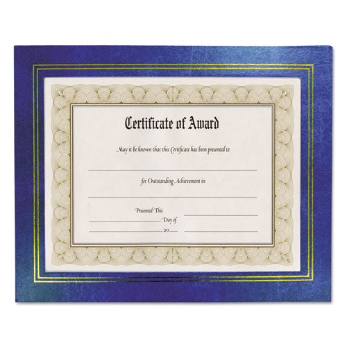 Leatherette Document Frame, 8-1-2 X 11, Blue, Pack Of Two