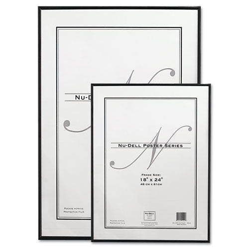 Metal Poster Frame, Plastic Face, 24 X 36, Black