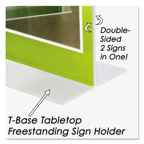 Clear Plastic Sign Holder, Stand-up, 8 1-2 X 11