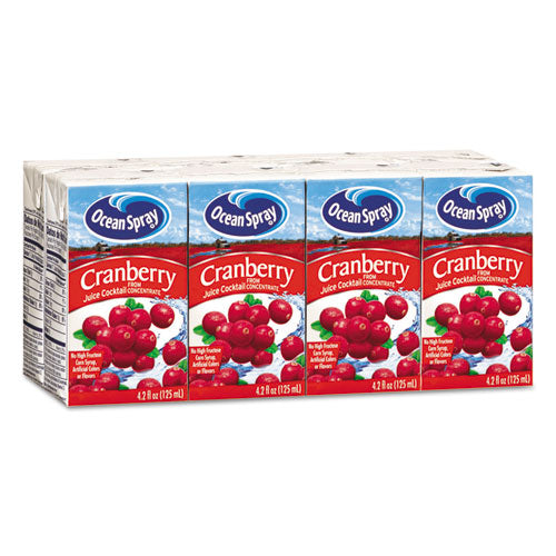 Aseptic Juice Boxes, Cranberry, 4.2oz, 40-carton