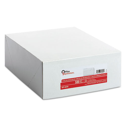 Peel Seal Strip Business Envelope, #10, Square Flap, Self-adhesive Closure, 4.13 X 9.5, White, 500-box