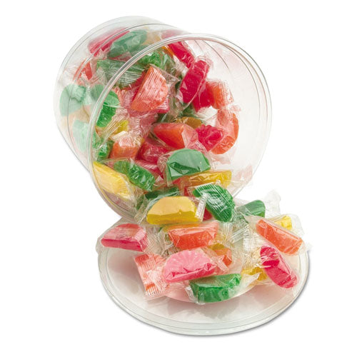 Assorted Fruit Slices Candy, Individually Wrapped, 2 Lb Resealable Plastic Tub