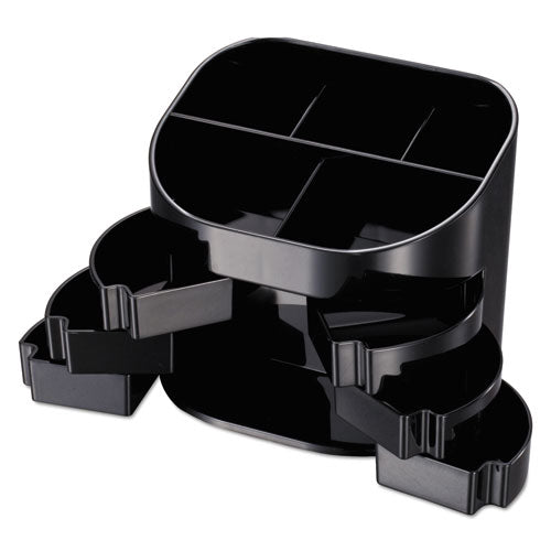 Double Supply Organizer, 11-compartment, 6 1-2w X 4 3-4d X 5 3-4h, Black