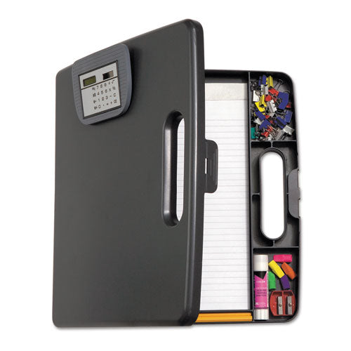 Portable Storage Clipboard Case, 3-4" Capacity, Holds 9w X 12h, Charcoal