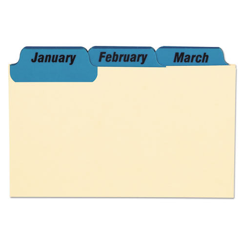 Manila Index Card Guides With Laminated Tabs, 1-3-cut Top Tab, January To December, 3 X 5, Manila, 12-set