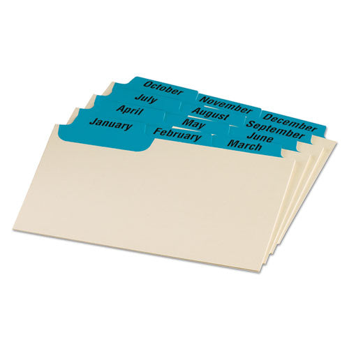 Manila Index Card Guides With Laminated Tabs, 1-3-cut Top Tab, January To December, 3 X 5, Manila, 12-set