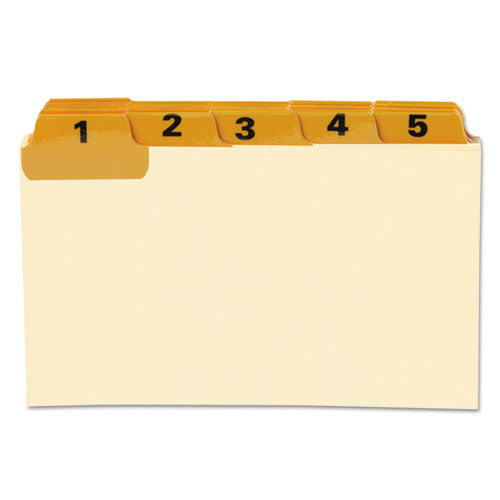 Manila Index Card Guides With Laminated Tabs, 1-5-cut Top Tab, 1 To 31, 3 X 5, Manila, 31-set