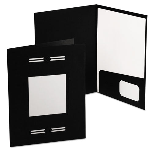 Imperial Series Laserview Business Portfolio, Premium Paper, Black, 10-pack