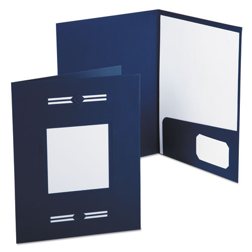 Imperial Series Laserview Business Portfolio, Premium Paper, Blue, 10-pack