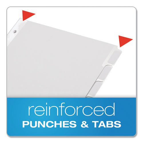 Custom Label Tab Dividers With Self-adhesive Tab Labels, 8-tab, 11 X 8.5, White, 5 Sets