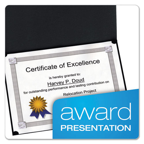 Certificate Holder, 11 1-4 X 8 3-4, Black, 5-pack