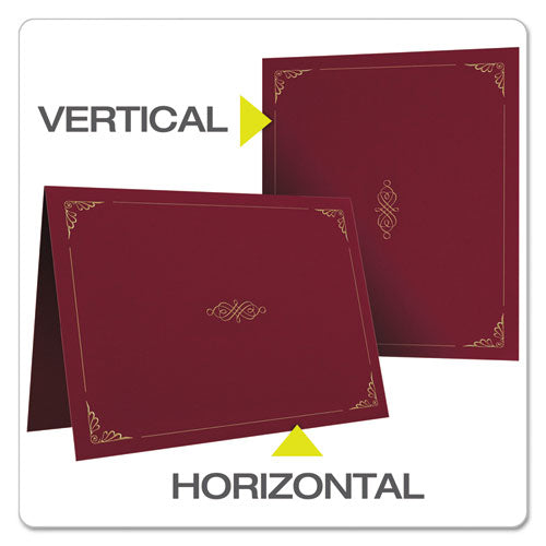 Certificate Holder, 11 1-4 X 8 3-4, Burgundy, 5-pack