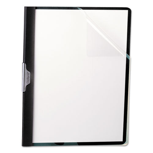 No-punch Report Cover, Letter, Clip Holds 30 Pages, Clear-blue