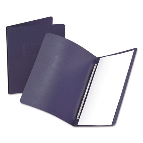 Paper Report Cover, Large 2 Prong Fastener, Letter, 3" Capacity, Dk Blue, 25-box
