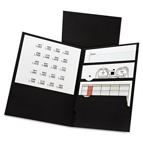 Divide It Up Four-pocket Paper Folders, 11 X 8-1-2, Navy, 20-box
