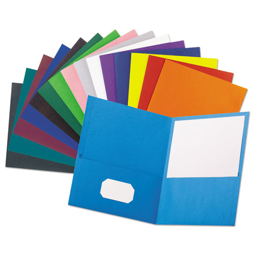 Leatherette Two Pocket Portfolio, 8 1-2" X 11", Red, 135 Sheets,10-pk