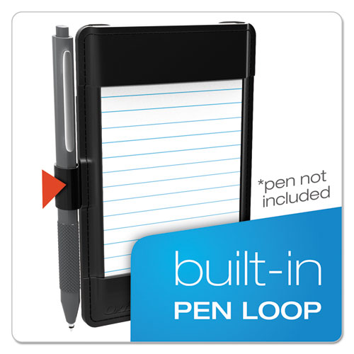 At Hand Note Card Case, 25 Capacity, 3 3-4d X 5 1-2w, Black