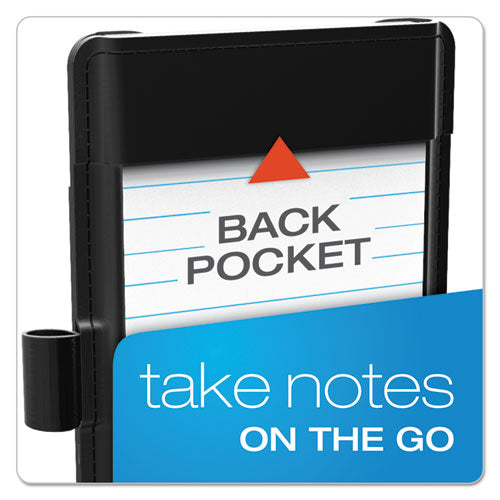 At Hand Note Card Case, 25 Capacity, 3 3-4d X 5 1-2w, Black