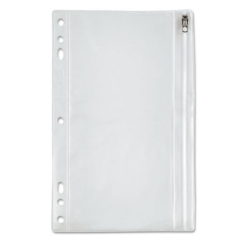 Zippered Ring Binder Pocket, 10 1-2 X 8, Clear