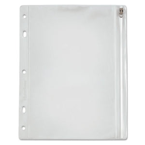 Zippered Ring Binder Pocket, 10 1-2 X 8, Clear