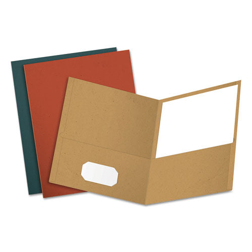 Earthwise By Oxford 100% Recycled Paper Twin-pocket Portfolio, Blue