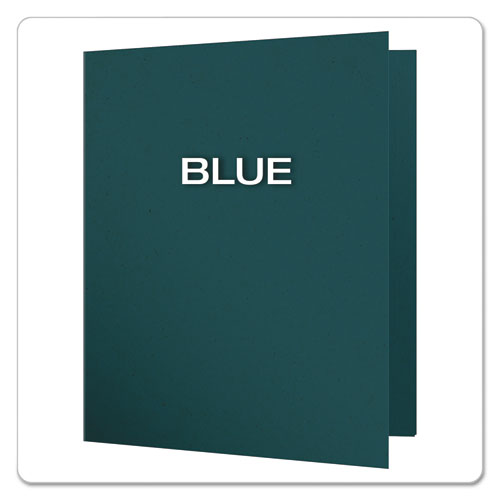 Earthwise By Oxford 100% Recycled Paper Twin-pocket Portfolio, Blue