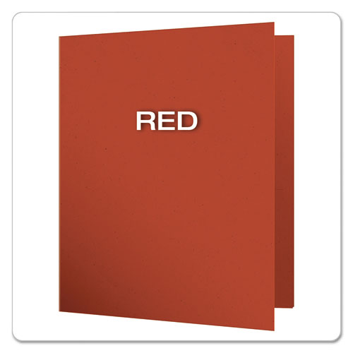 Earthwise By Oxford 100% Recycled Paper Twin-pocket Portfolio, Red