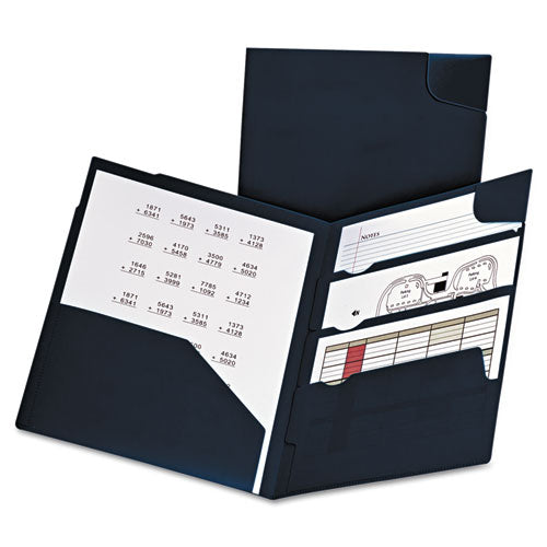 Divide It Up Four-pocket Poly Folder, 11 X 8-1-2, Navy