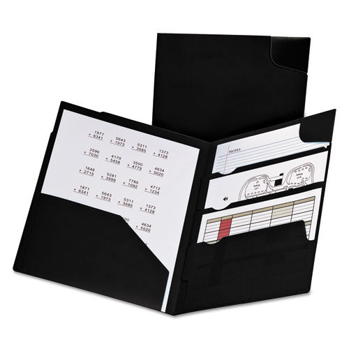 Divide It Up Four-pocket Poly Folder, 11 X 8-1-2, Navy