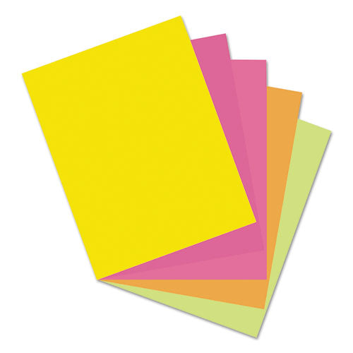 Array Card Stock, 65lb, 8.5 X 11, Assorted Hyper Colors, 50-pack