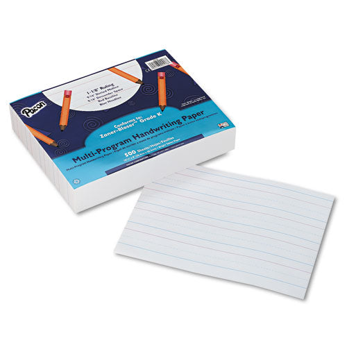 Multi-program Handwriting Paper, 16 Lb, 1 1-8" Long Rule, One-sided, 8 X 10.5, 500-pack