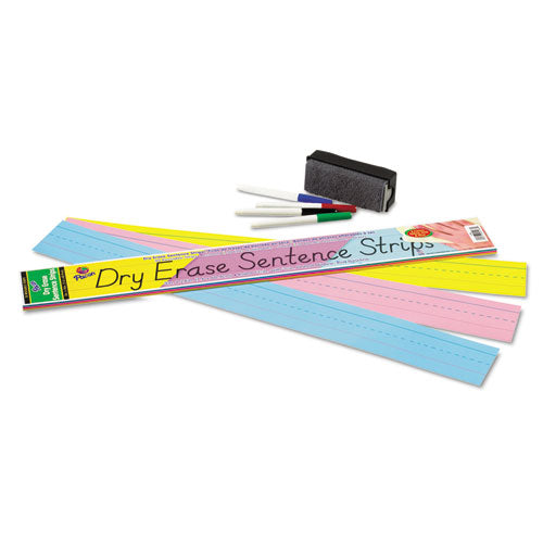 Dry Erase Sentence Strips, 12 X 3, White, 30 Per Pack