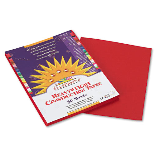 Construction Paper, 58lb, 9 X 12, Red, 50-pack