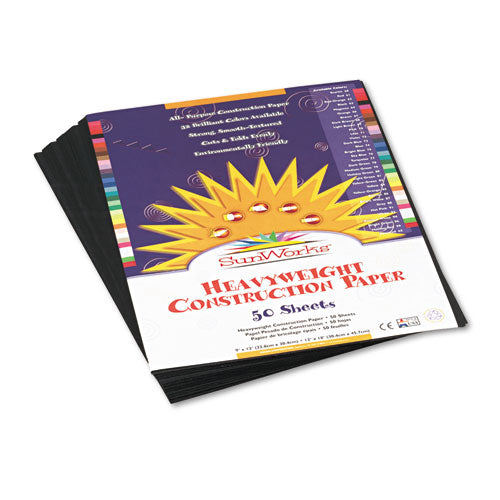 Construction Paper, 58lb, 9 X 12, Black, 50-pack