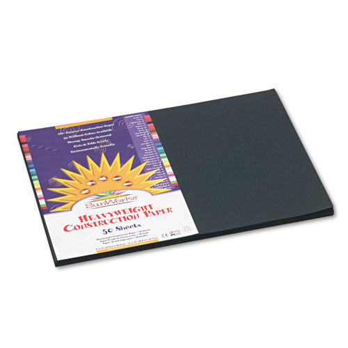 Construction Paper, 58lb, 12 X 18, Black, 50-pack