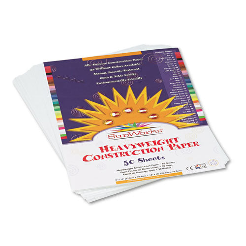 Construction Paper, 58lb, 9 X 12, Bright White, 50-pack